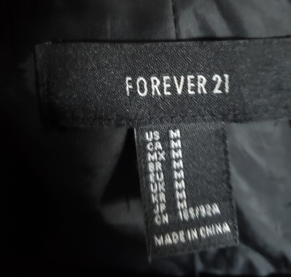 VINTAGE Forever 21 Real Suede 70's Style Biker Fringe Crop Jacket - Picture 3 of 5